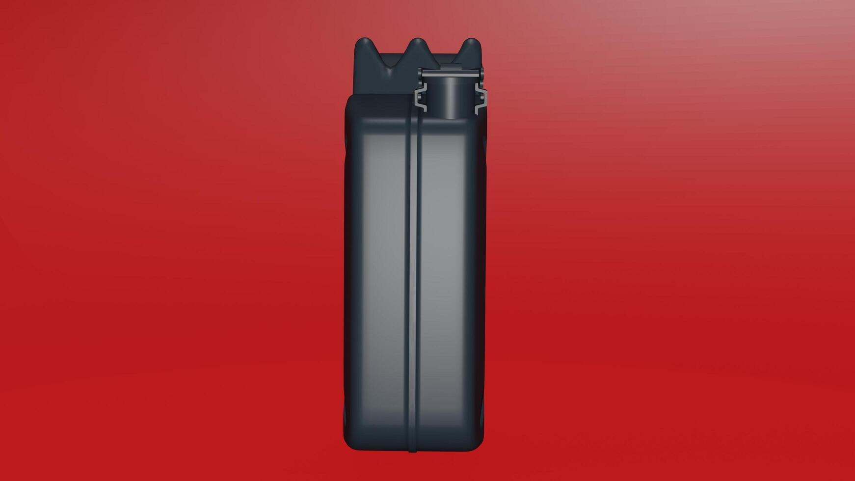 A black and red magazine on a red background photo
