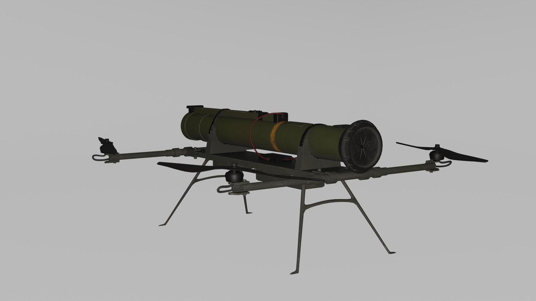 A 3d model of a small gun on a stand photo