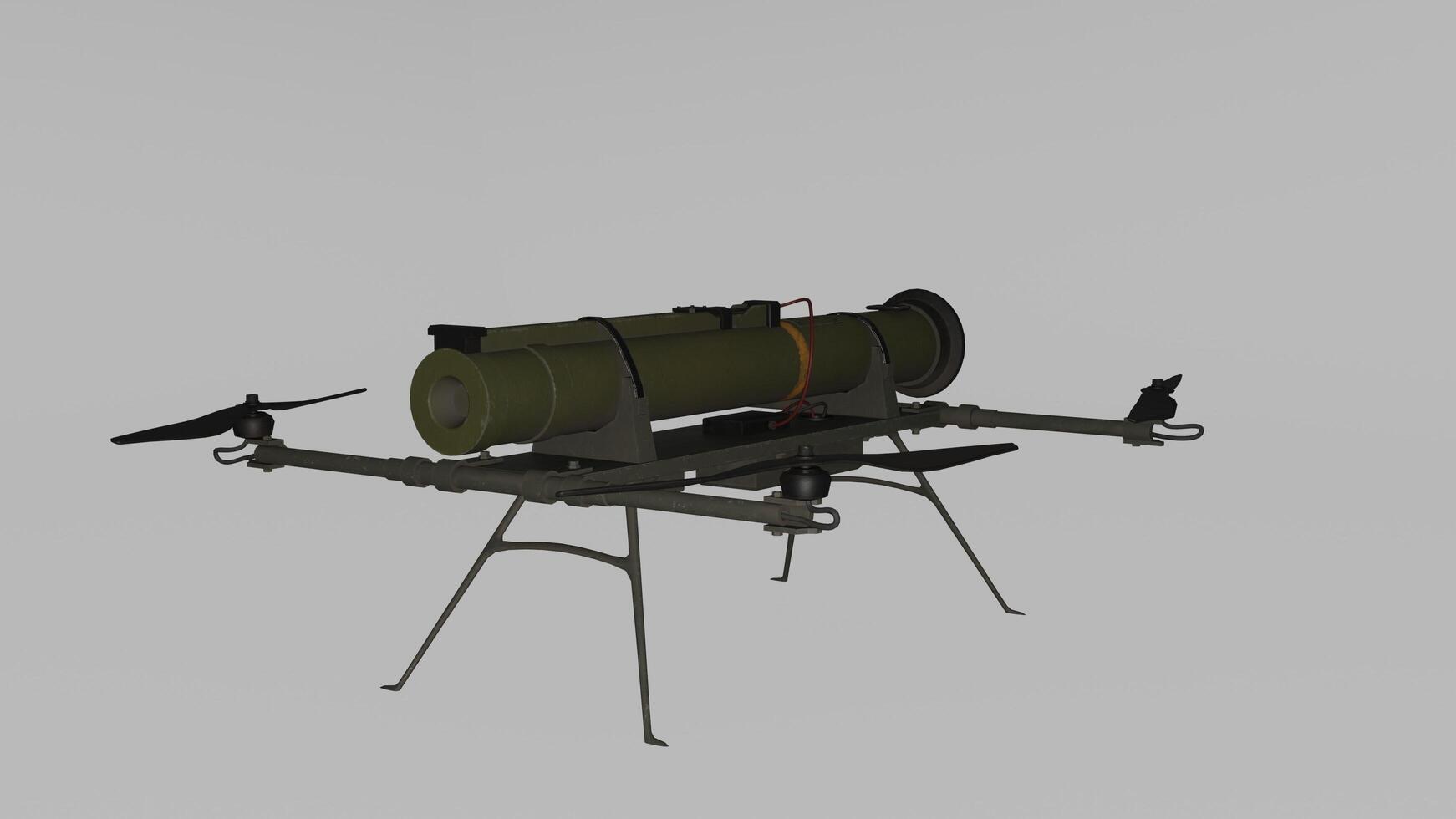A 3d model of a small gun on a stand photo