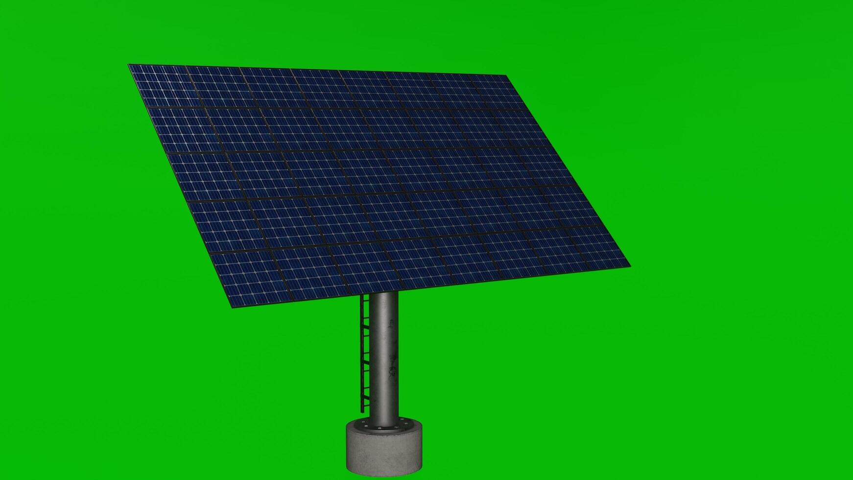 A solar panel on a green screen photo