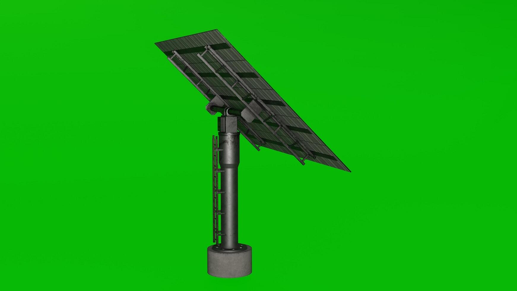 A solar panel on a green screen photo