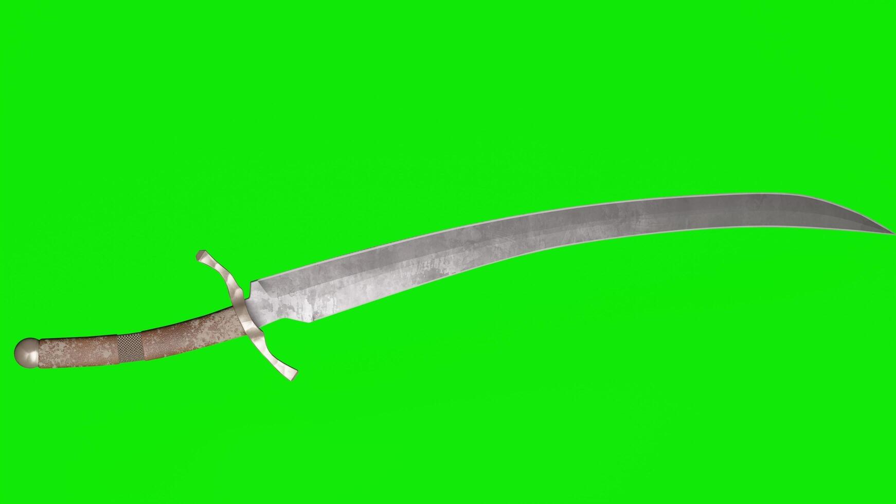 A sword on a green screen photo