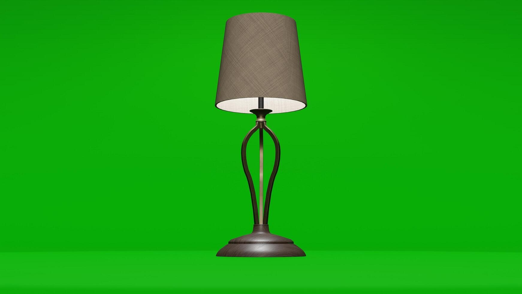 A lamp on a green screen photo