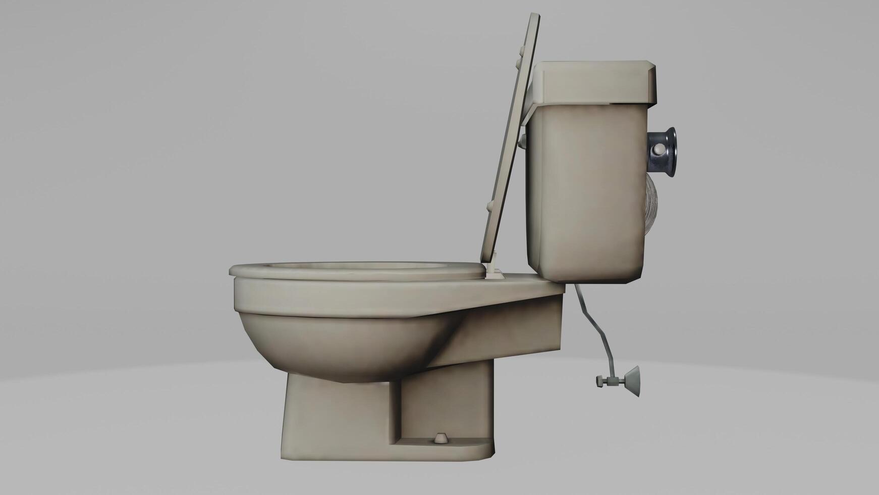 A toilet with the lid up and the seat down photo