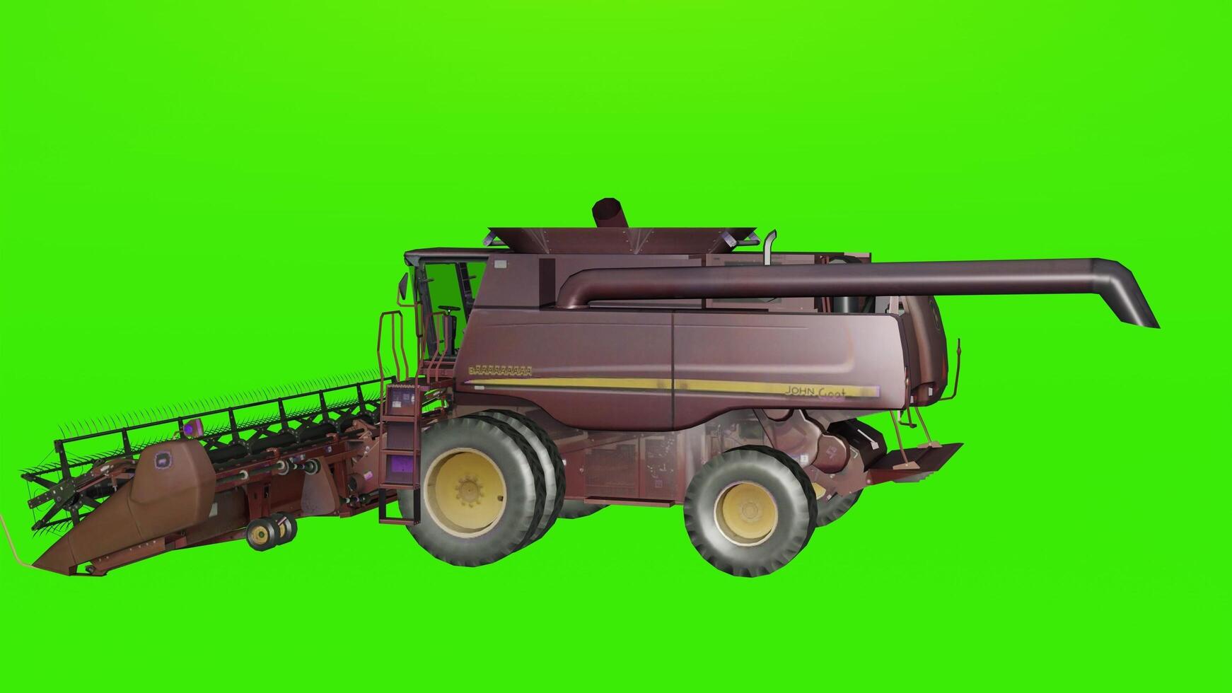 A 3d rendering of a combine harvester photo