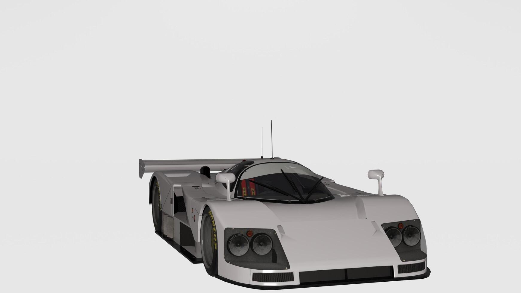 A 3d rendering of a race car photo