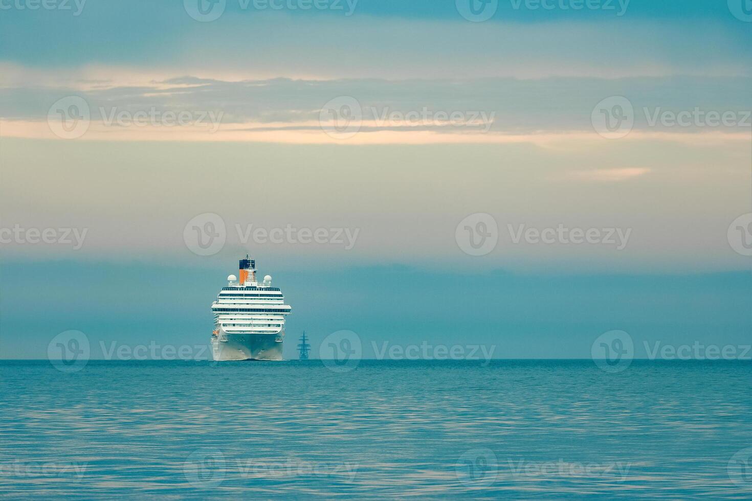 Large royal cruise liner on the way. Travel and spa services photo