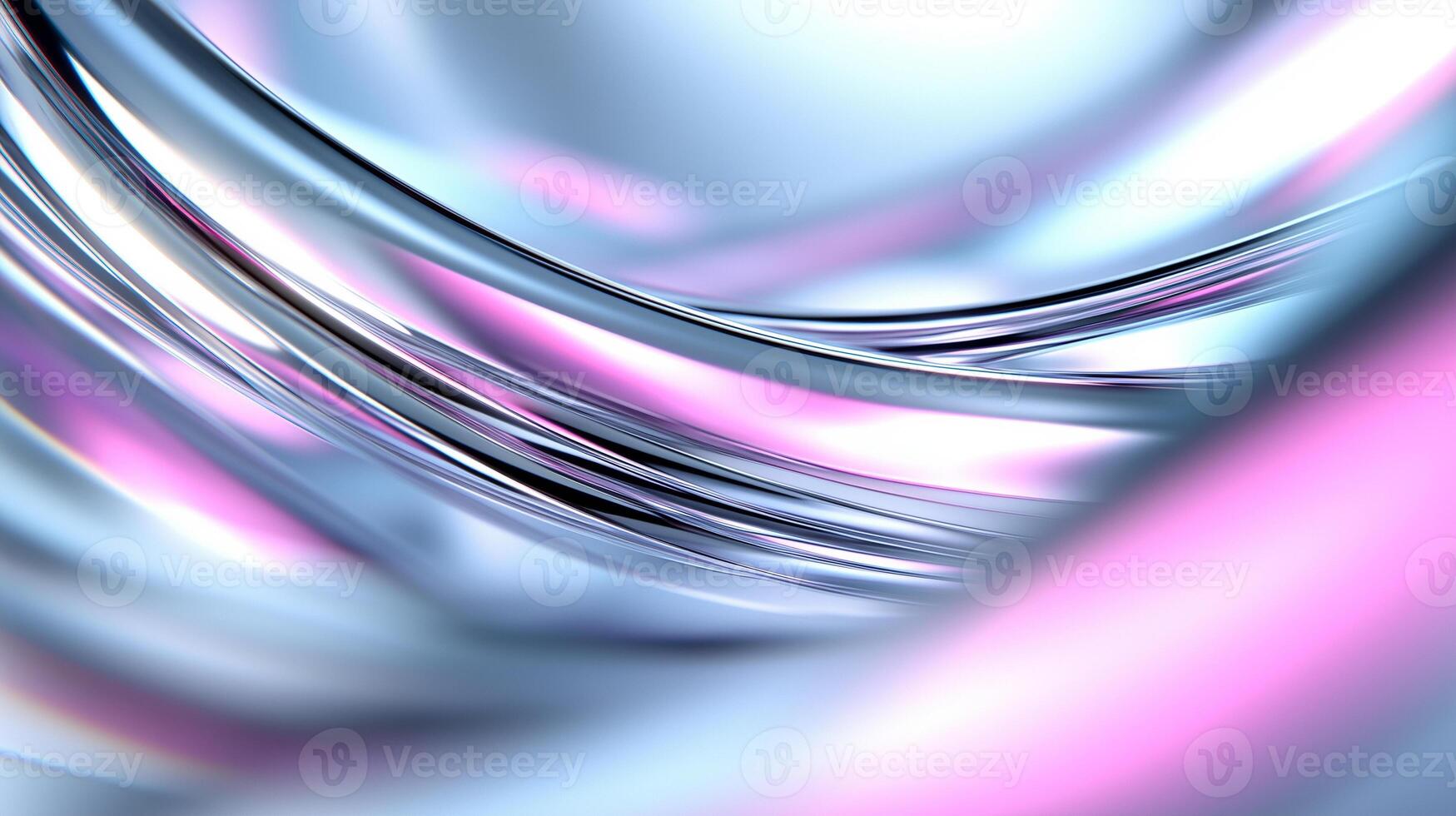 Sleek and modern abstract design featuring flowing metallic lines in shades of blue and pink, creating sense of movement and depth photo