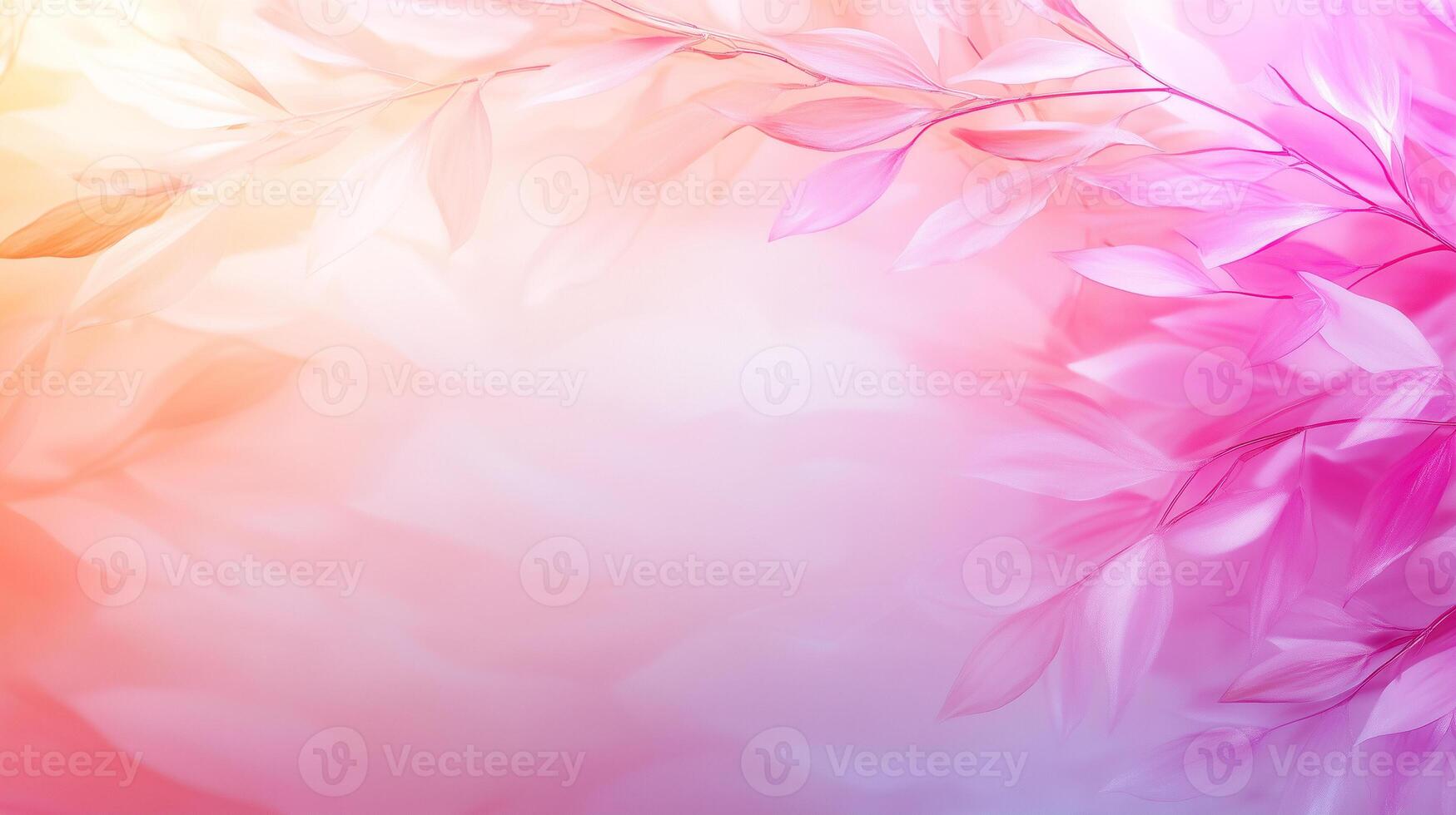 soft and dreamy background featuring delicate pink and orange leaves, creating serene and tranquil atmosphere. gentle gradient enhances calming effect, perfect for various creative projects photo