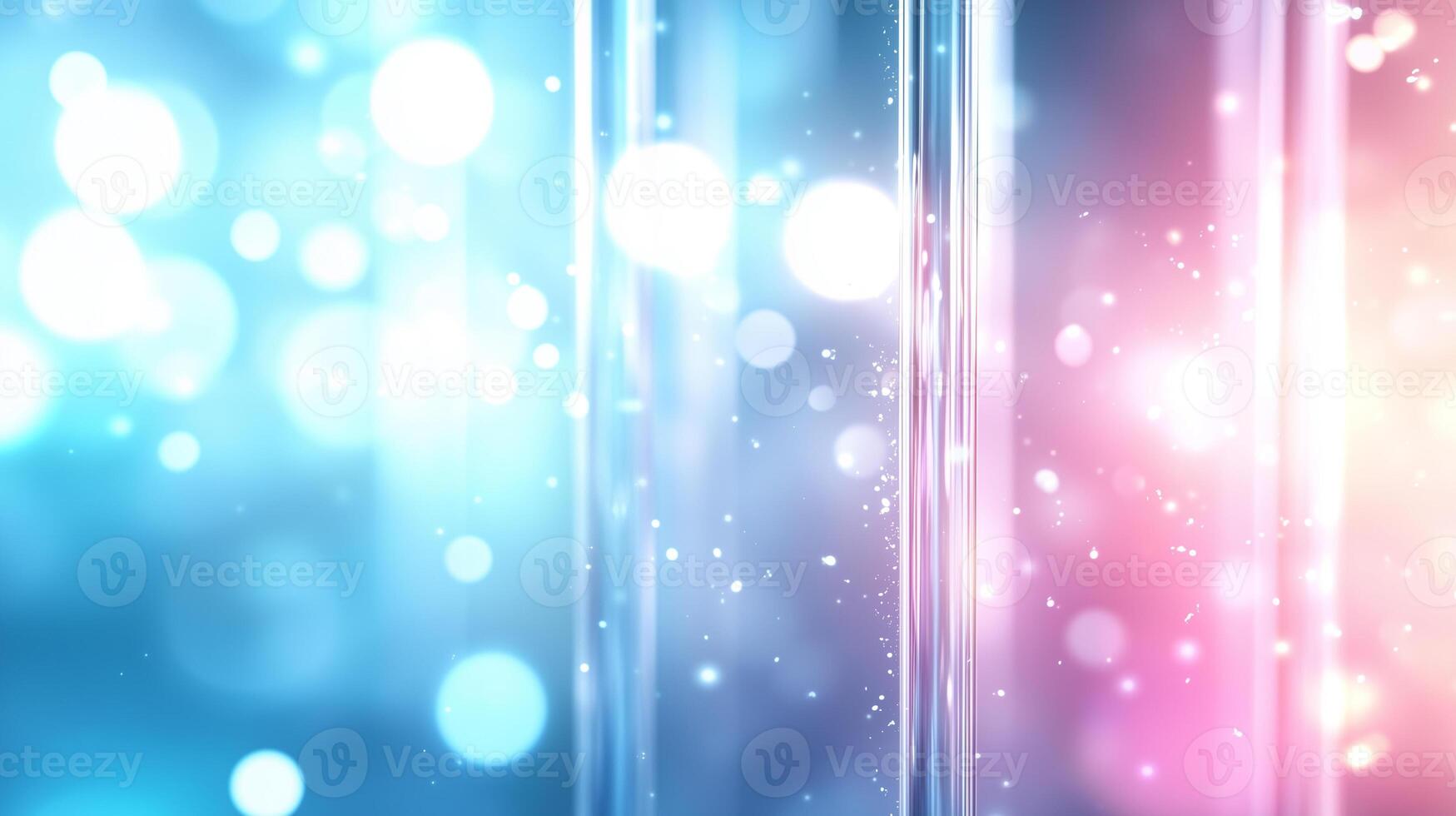 Bright and colorful abstract background featuring soft bokeh lights in blue and pink hues, creating dreamy and vibrant atmosphere. Perfect for various design projects photo