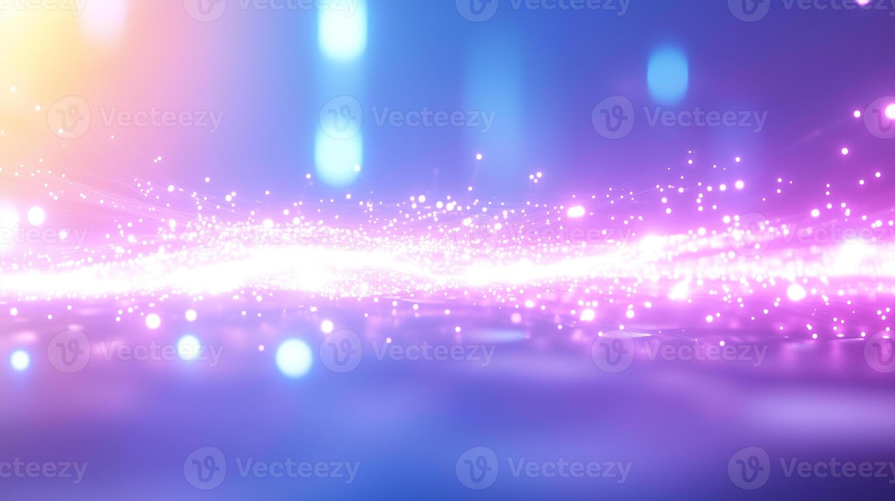 vibrant abstract background featuring glowing particles and light trails in shades of pink and blue, creating dreamy and ethereal atmosphere photo