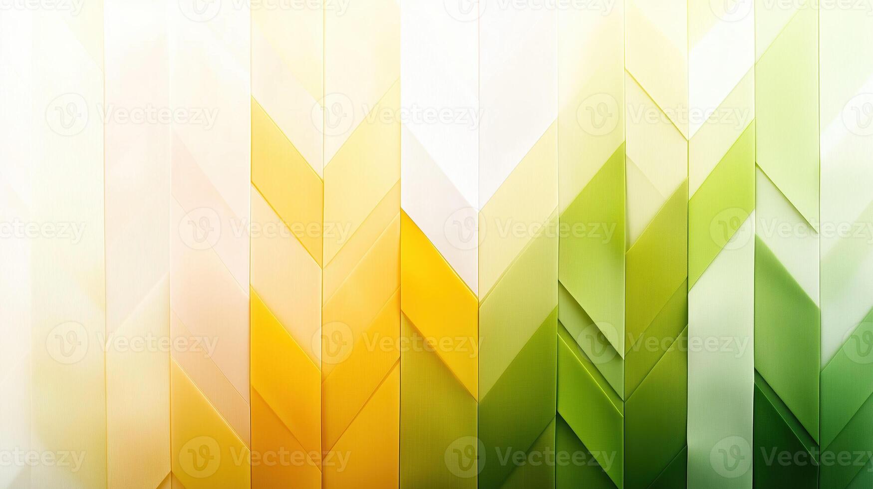 Bright and vibrant abstract background featuring gradient of yellow and green chevron patterns. This design evokes sense of freshness and energy, perfect for modern projects photo
