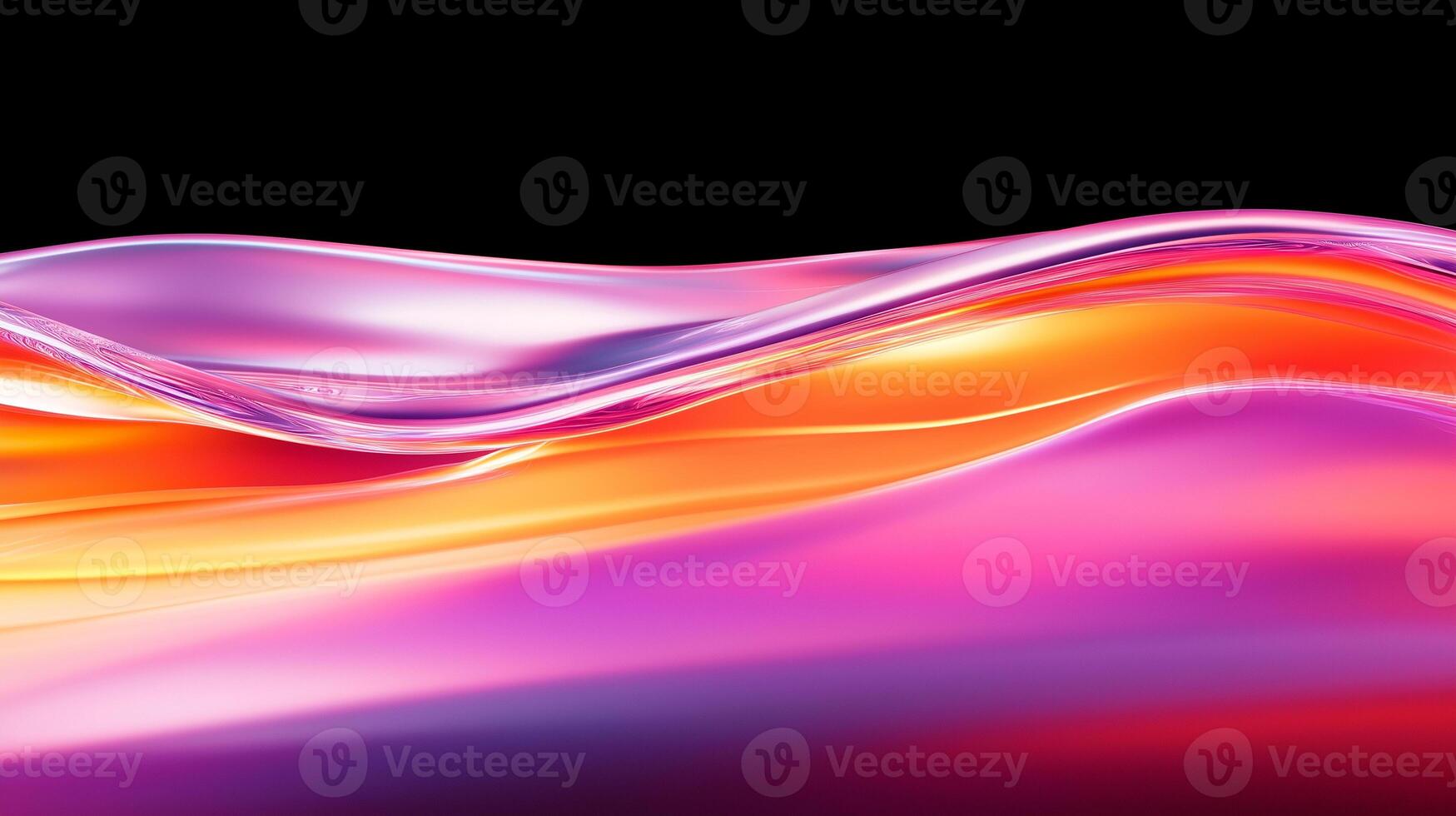 vibrant abstract image showcasing flowing waves of color in shades of pink, orange, and purple, creating sense of movement and energy. smooth gradients evoke feeling of tranquility and creativity photo