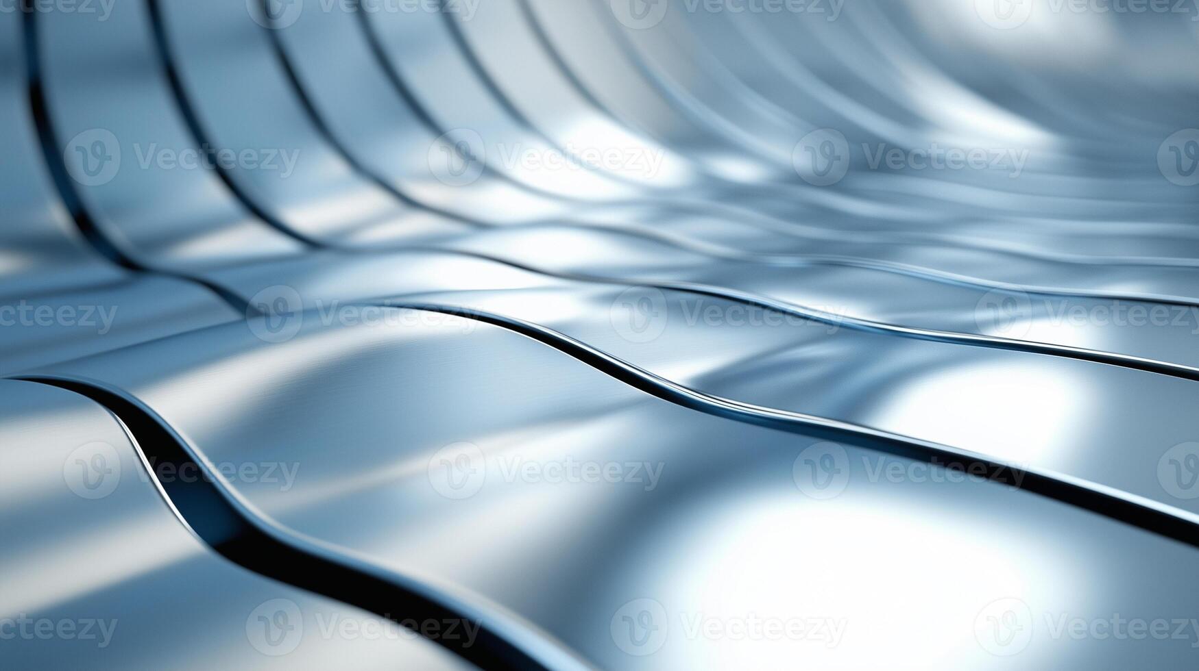 Smooth metallic waves create mesmerizing pattern, reflecting light beautifully. sleek surface showcases modern aesthetic, perfect for design inspiration photo