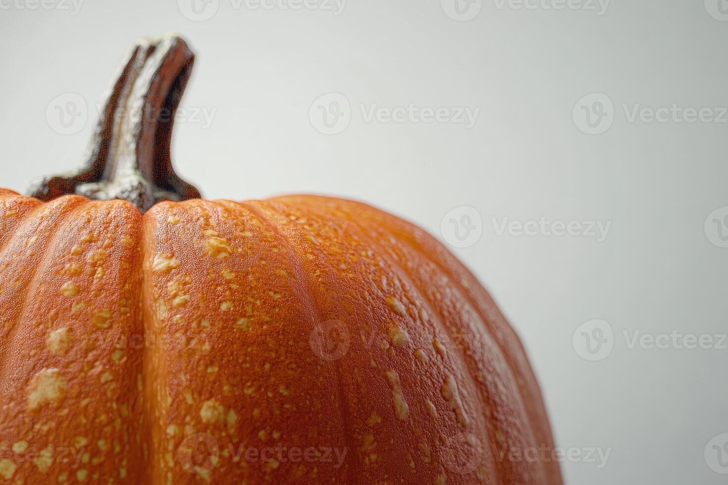 Close-up of an Orange Pumpkin with a Rough Texture photo