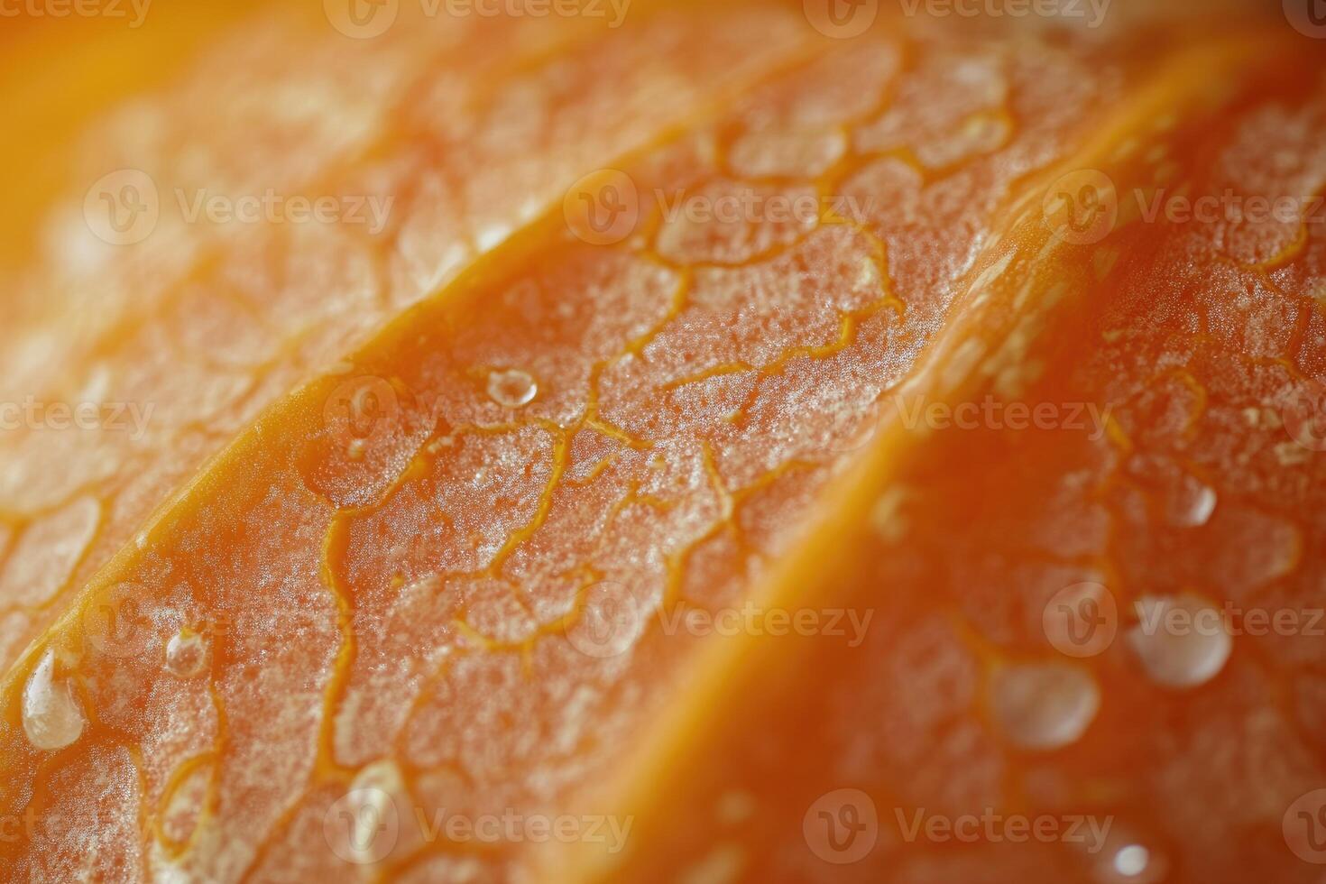 Close-up Macro of a Wet Orange Peel's Textured Surface photo