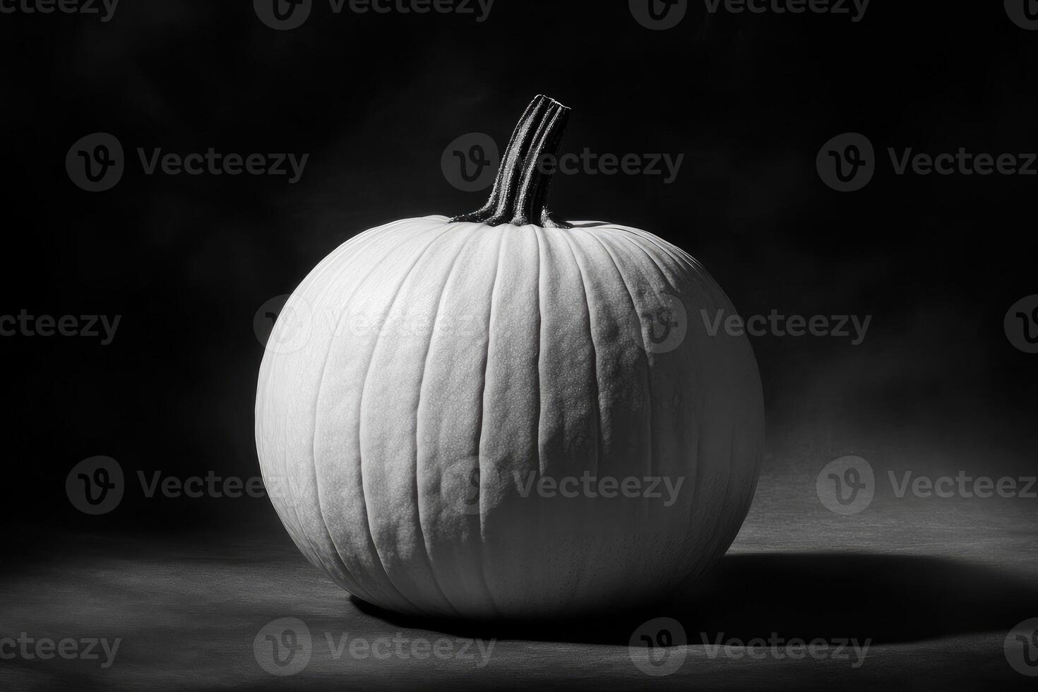 A White Pumpkin on a Dark Surface photo