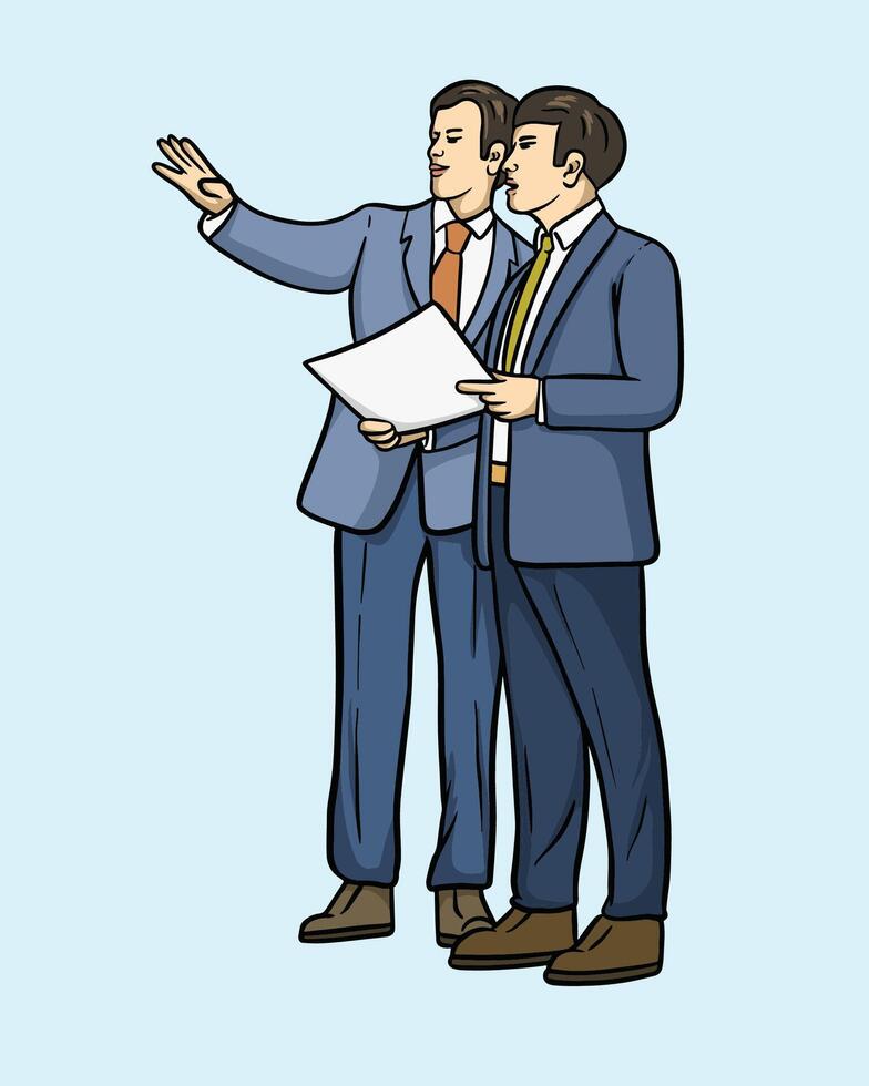 presentation office work activities and corporate discussions vector