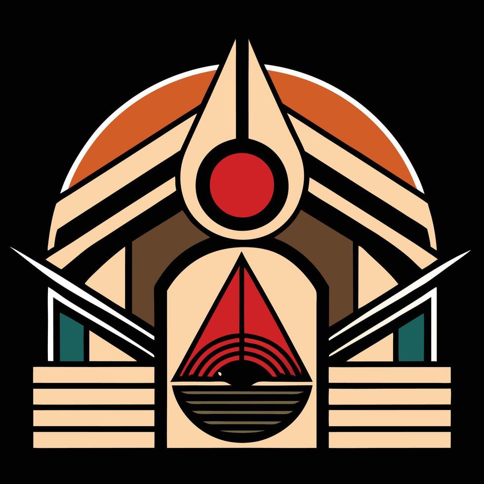 The logo for the art deco style building 51388171 vector art at vecteezy
