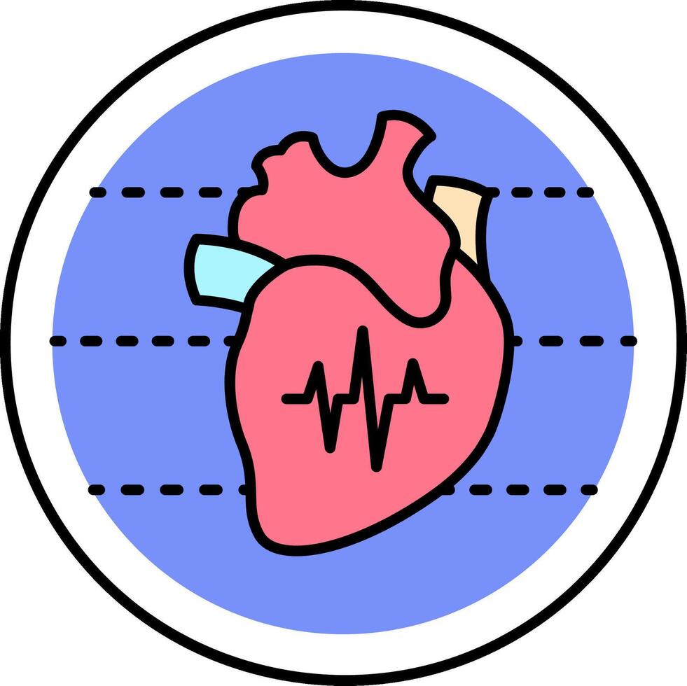 A heart with a line through it and a line through it vector