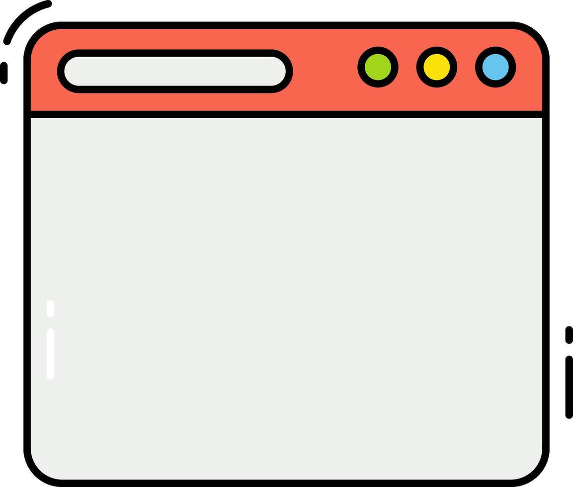 A web browser icon on a white background vector