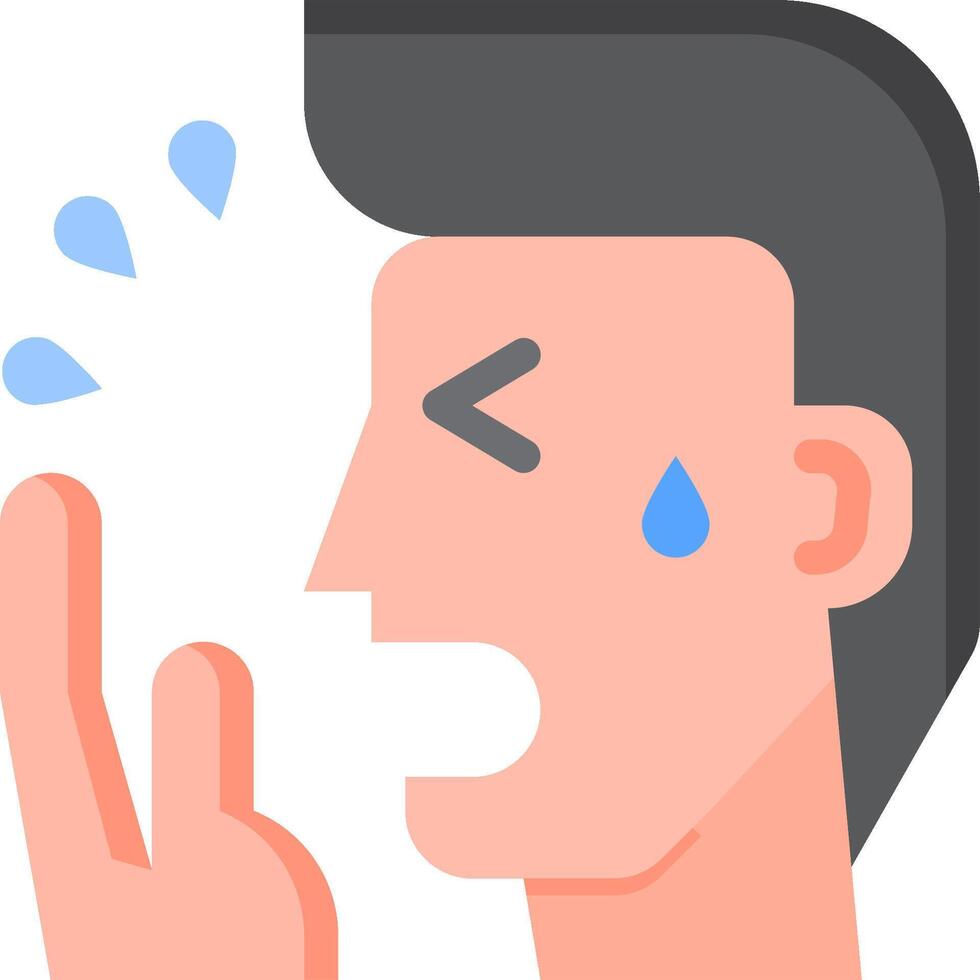 A man with a tear on his face vector