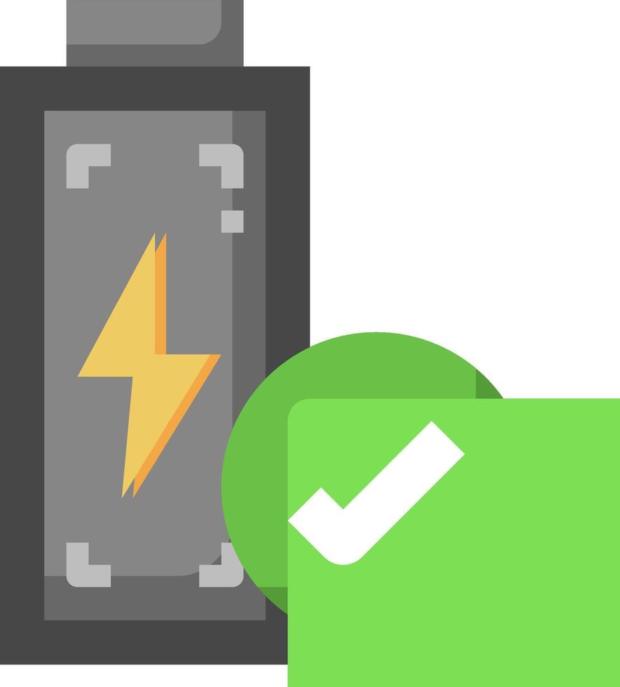Battery check icon vector