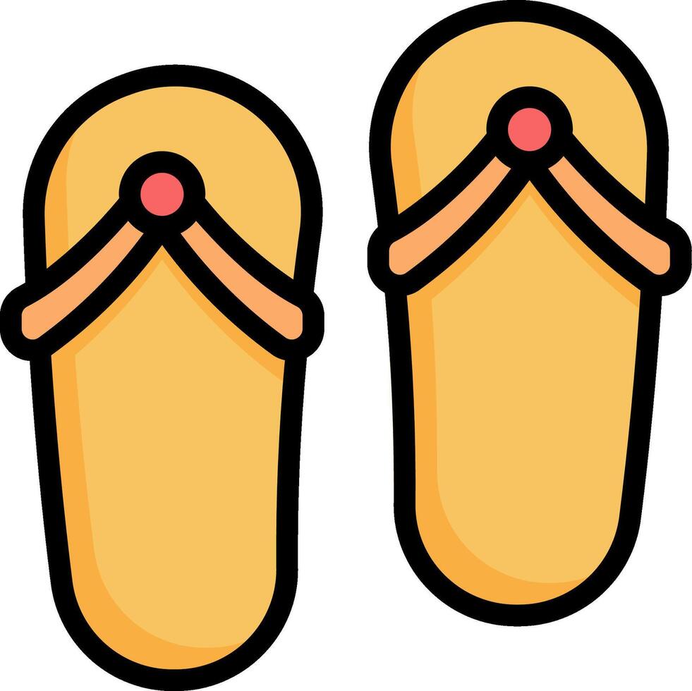 A pair of flip flops on a white background vector