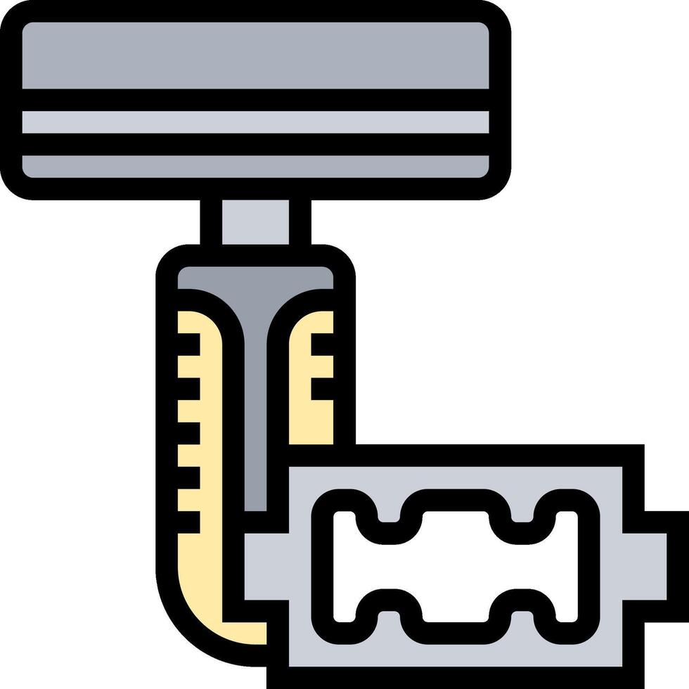 A razor and a razor blade are shown in this illustration vector
