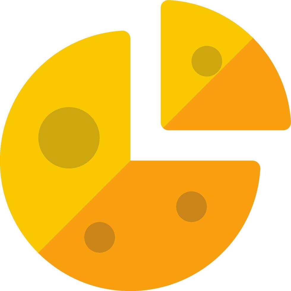 A slice of cheese with a circle around it vector