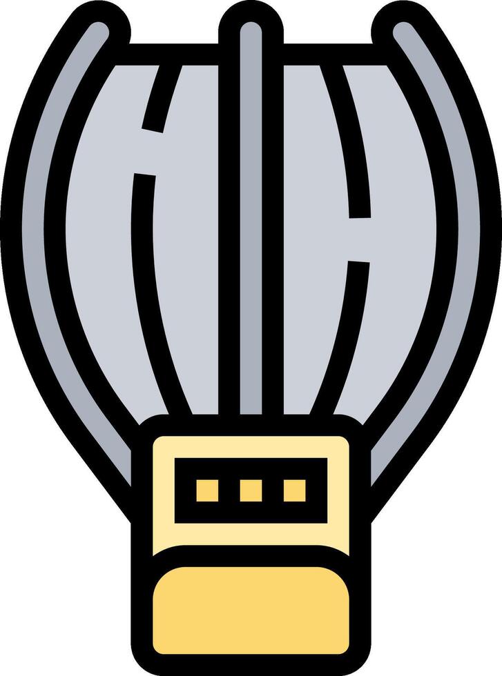 A cartoon hot air balloon with a yellow handle vector