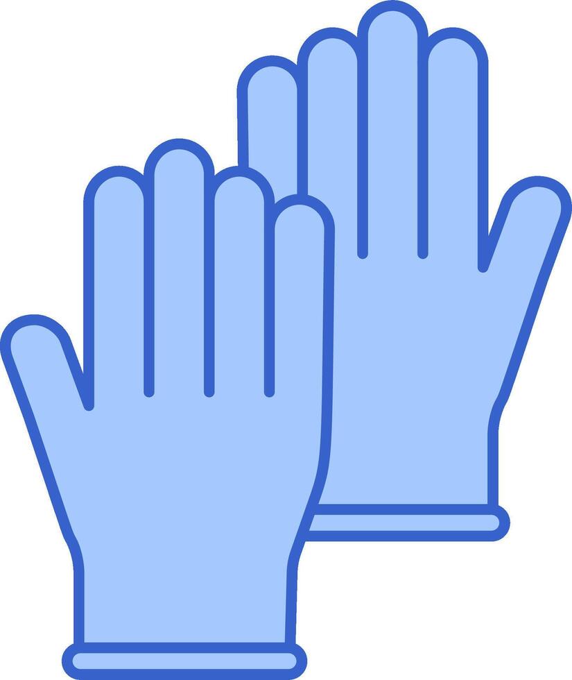 Blue gloves icon on white background vector
