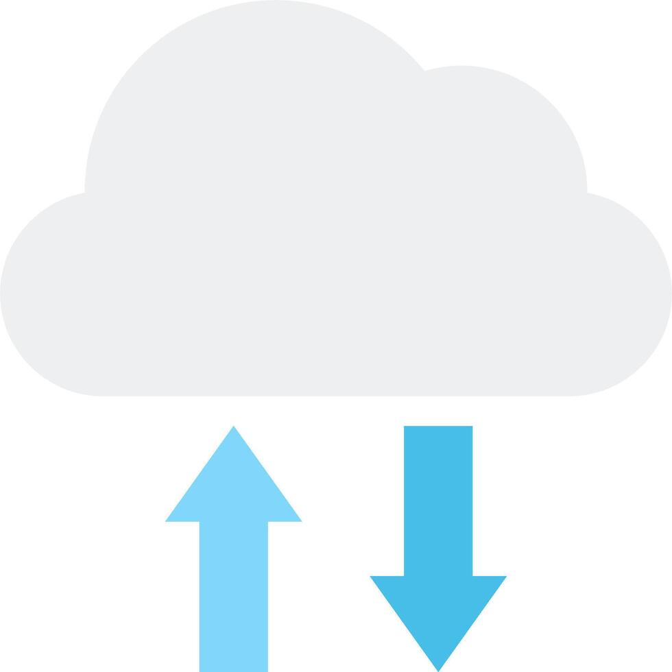 A cloud with two arrows pointing up vector
