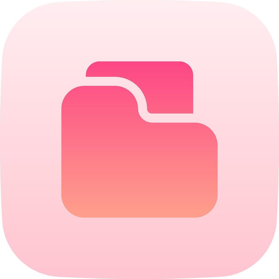 A pink folder icon with a pink background vector