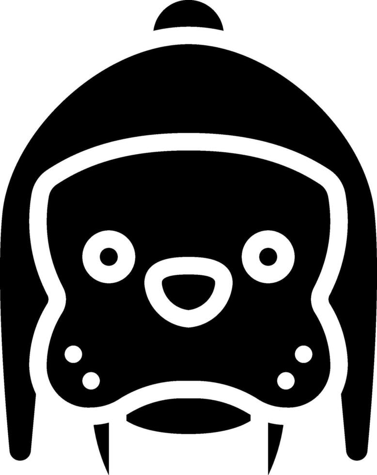 A black and white image of a dog wearing a hat vector