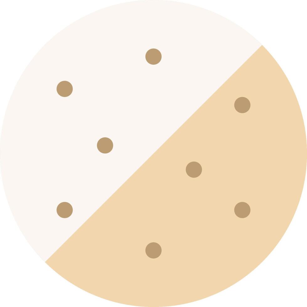 A white and tan biscuit with dots on it vector