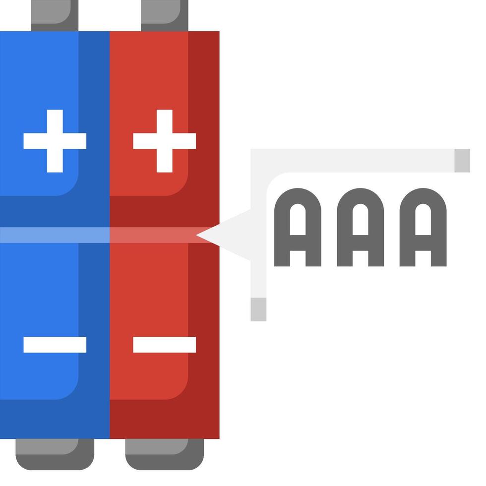 Aaa battery icon vector