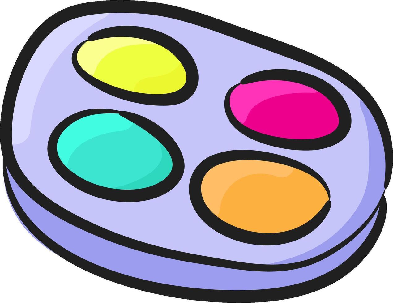An illustration of a paint palette vector
