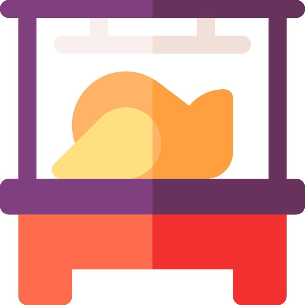 A food stand with a turkey inside vector