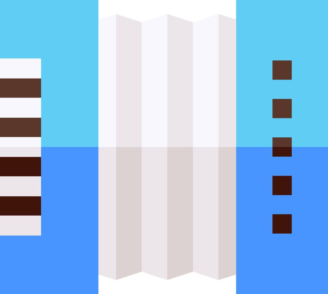 An accordion with a blue and white background vector