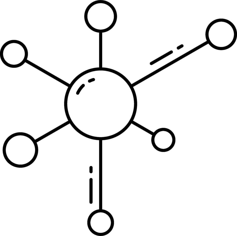 A network diagram with circles and arrows vector