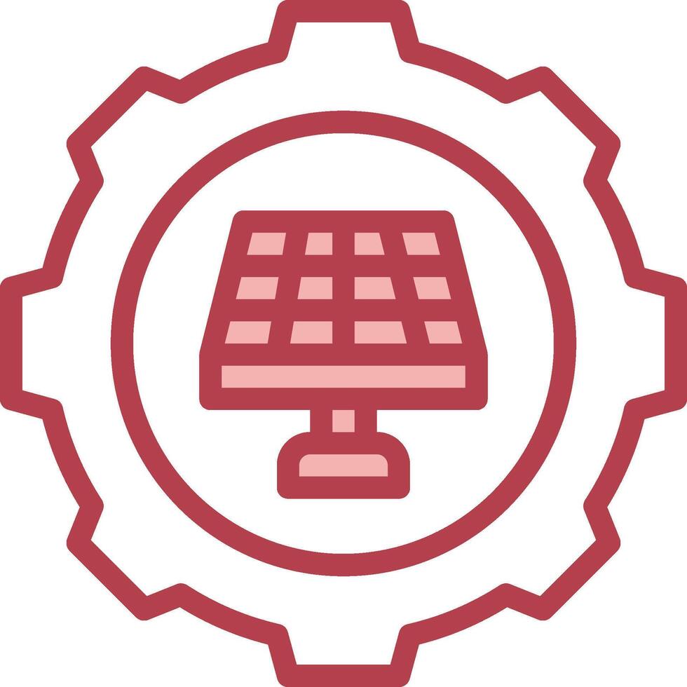 A gearwheel with a solar panel on it vector