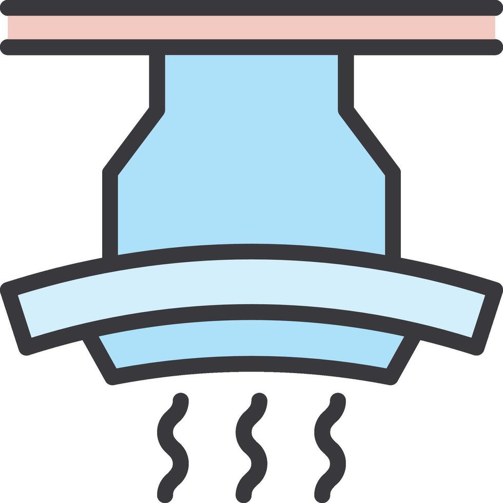 A blue and pink pipe with steam coming out of it vector
