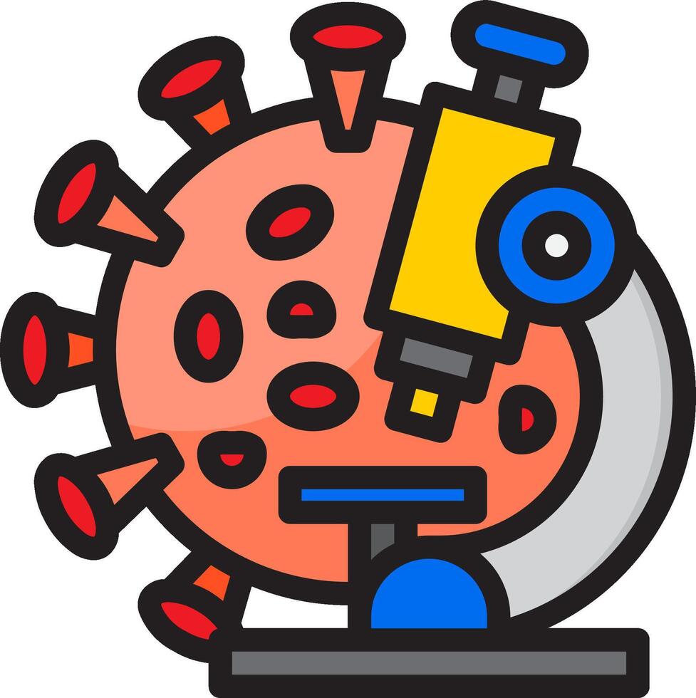 Microscope virus illustration vector