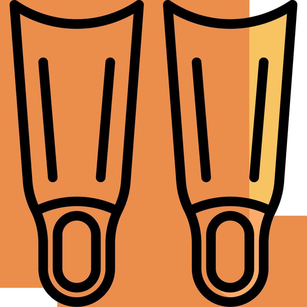 Two pairs of boots on an orange background vector