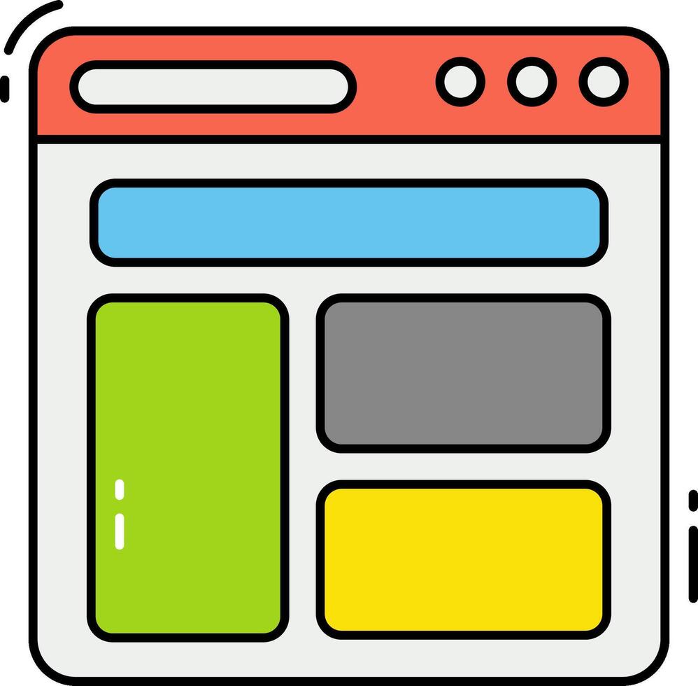 A web page with a colorful background vector