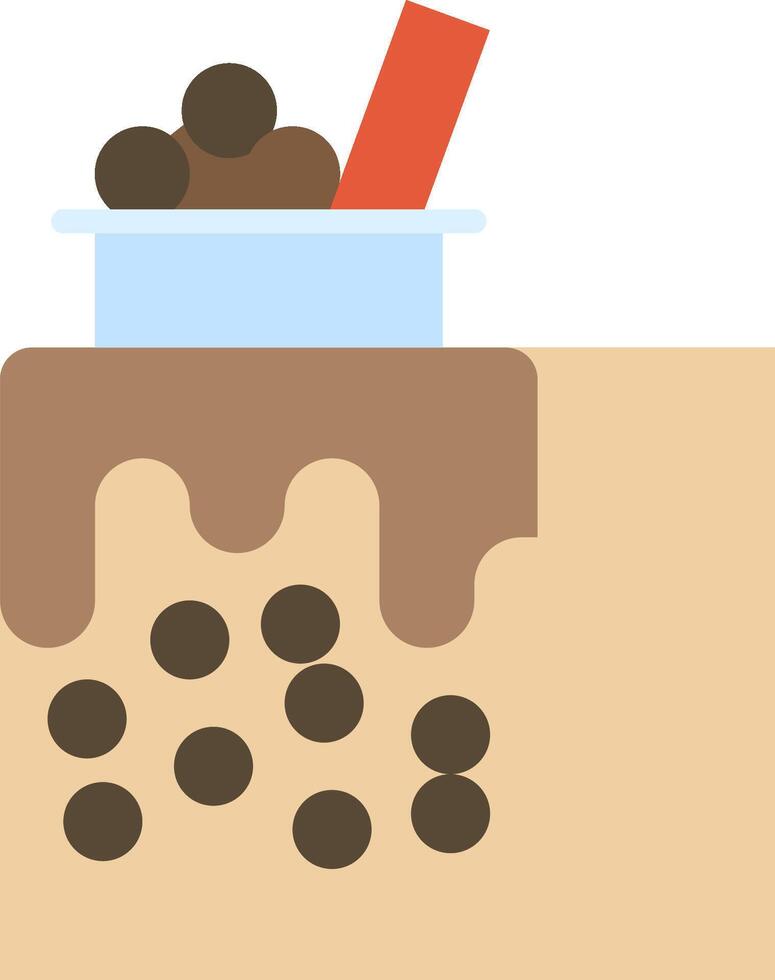 An ice cream sundae with chocolate and sprinkles vector