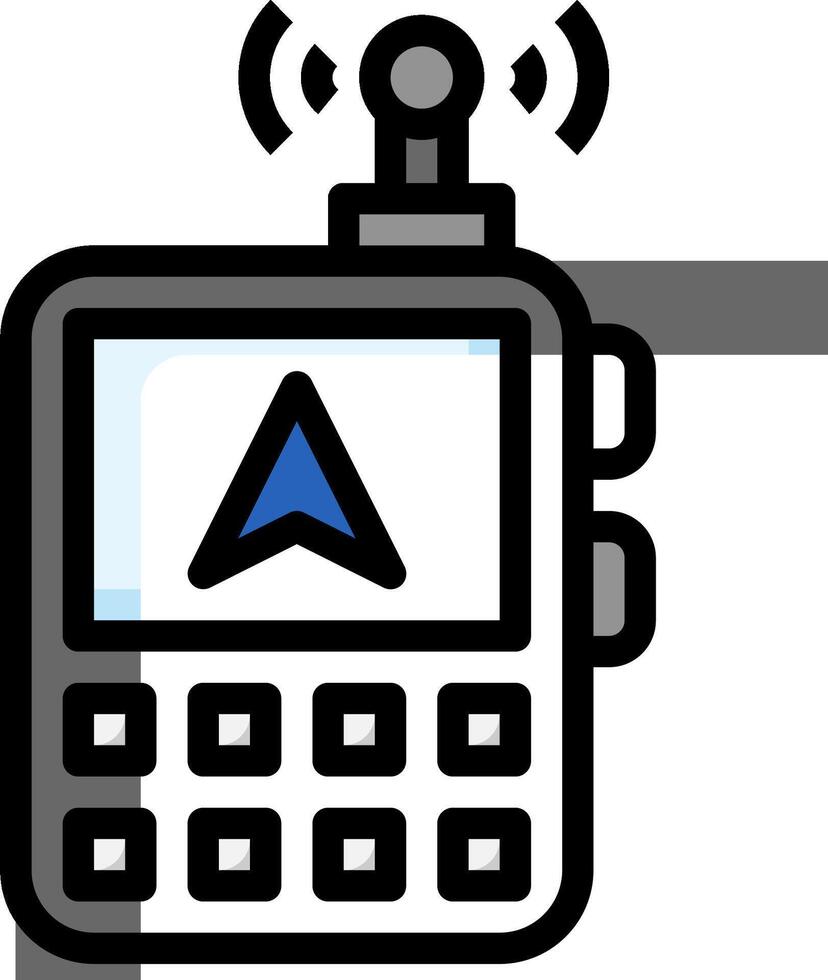 A cell phone with a compass icon on it vector