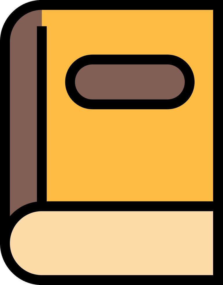 A book icon with a brown cover vector