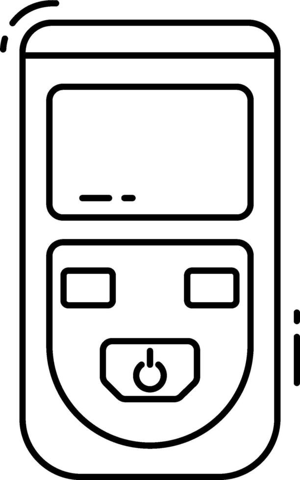 A black and white drawing of a cell phone vector